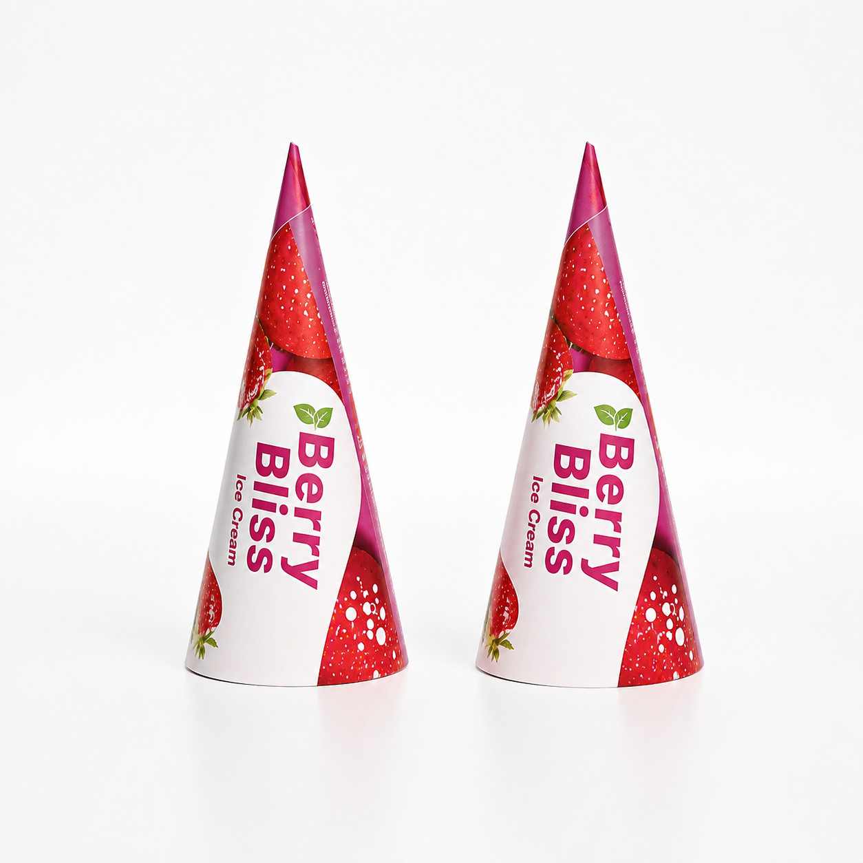 Custom Printed Paper Cone Sleeves for Ice Cream | Food-Grade Cone Holders
