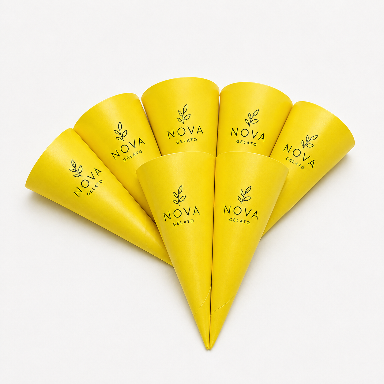 Custom Printed Paper Cone Sleeves for Ice Cream | Food-Grade Cone Holders