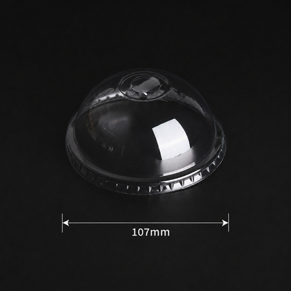 107mm clear PET dome lid reference for custom clear cold cups