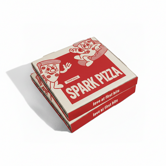Custom corrugated pizza box for pizza takeaway and food delivery
