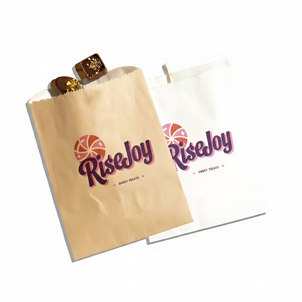Custom greaseproof paper bag size options for takeaway and fast food packaging