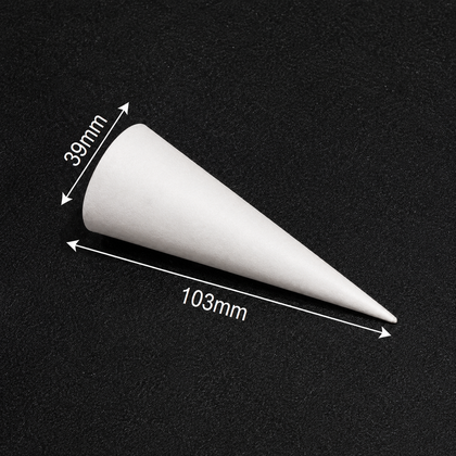 103 mm height by 39 mm rim custom paper cone sleeve with a 22-degree taper, dimension reference.