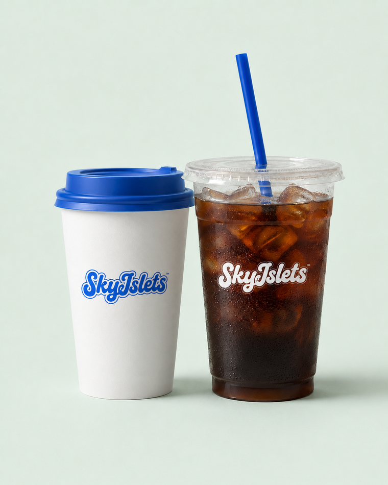 Custom printed hot and cold cups with logo – branded beverage cups for cafes and restaurants