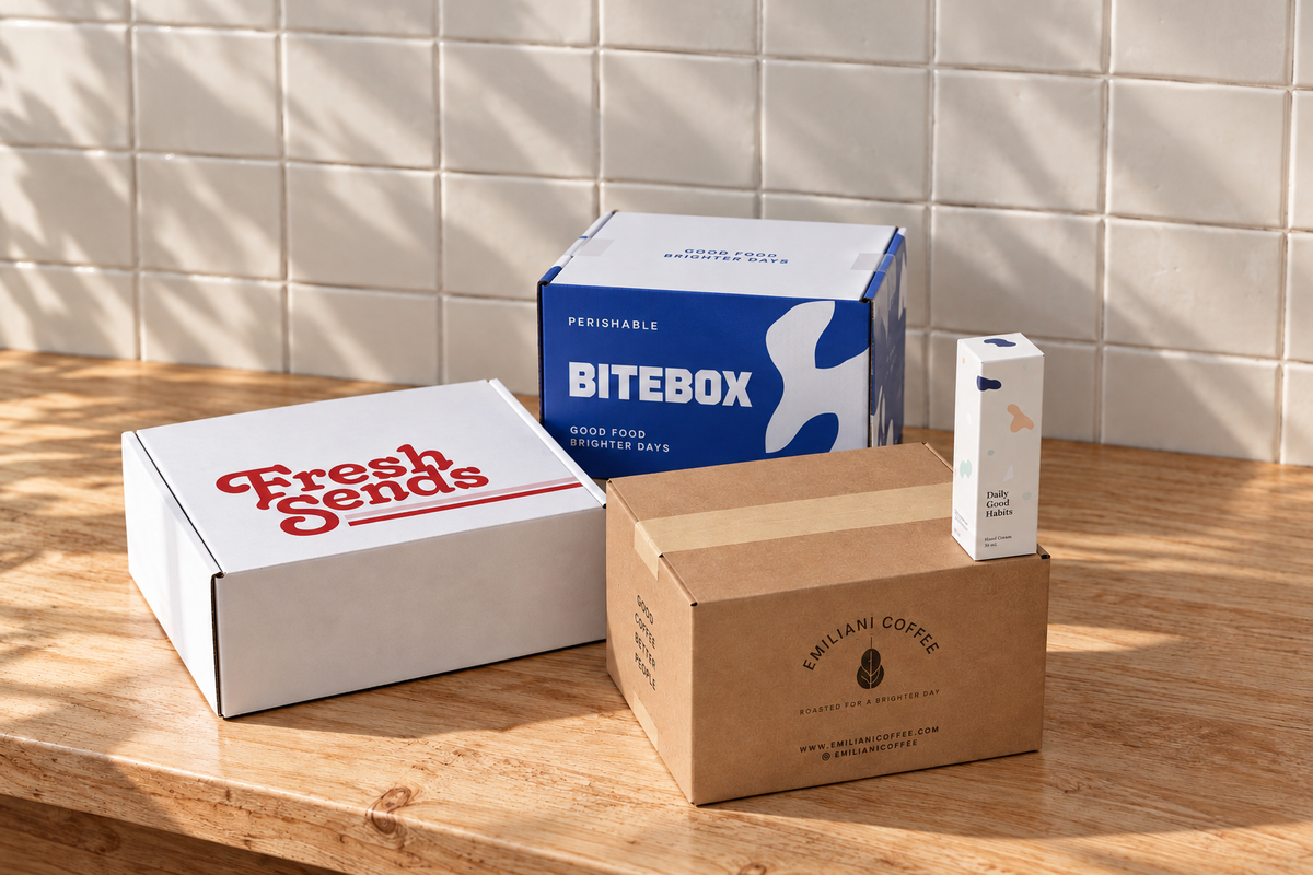 Custom mailer, bakery, gift, and folding carton boxes for branded products
