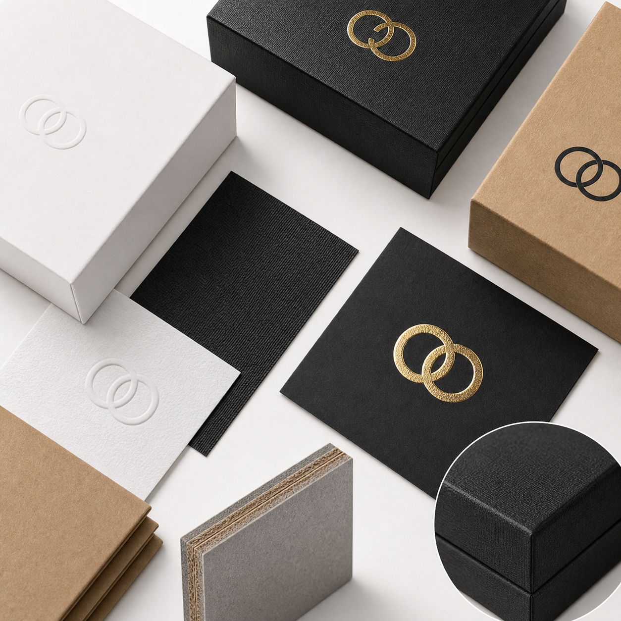 Custom rigid gift box with tissue paper and insert for premium retail packaging
