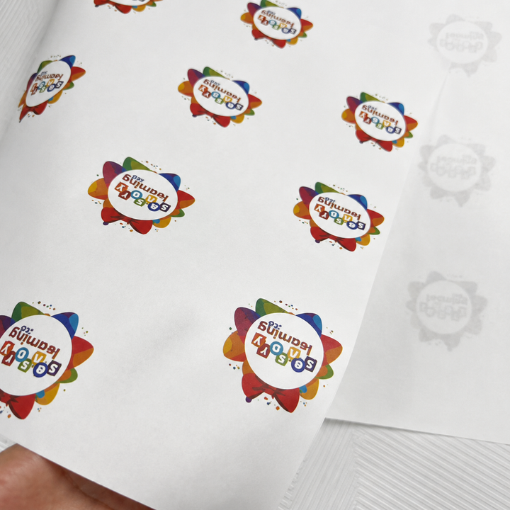 60g / 41 lb custom tissue paper with logo for branded retail and ecommerce packaging
