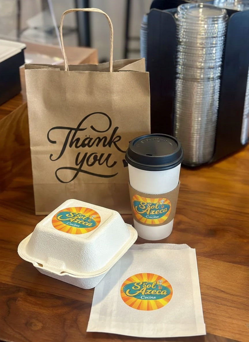 Custom die cut sticker designs for retail food and e-commerce packaging